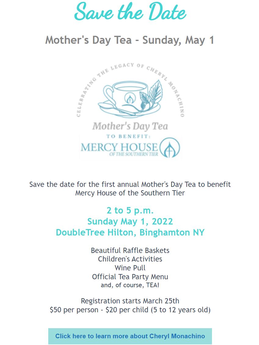 Mother's Day Tea - Sunday, May 1