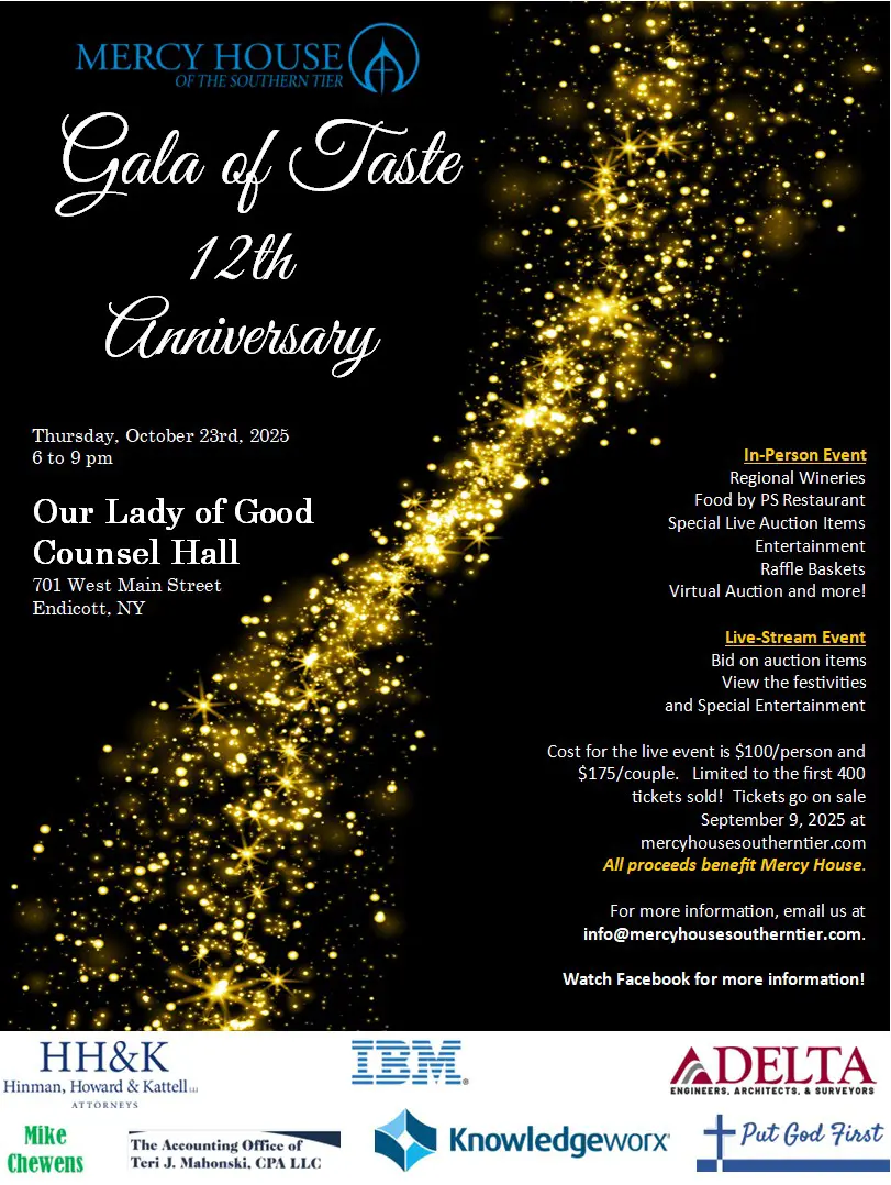 Gala of Taste, Thursday, October 23 6 to 9 pm